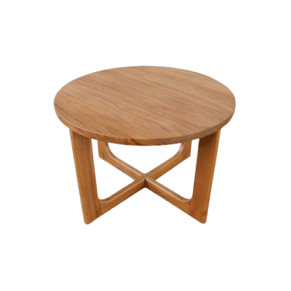 Round Table small block Teak wood Cyprus CV Aqma Furniture