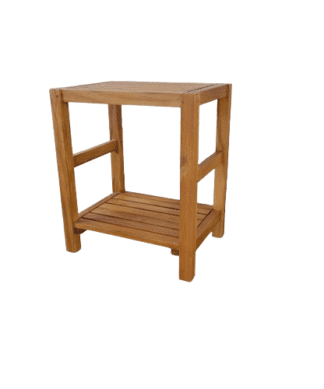 Teak shower stool stands bathroom cyprus