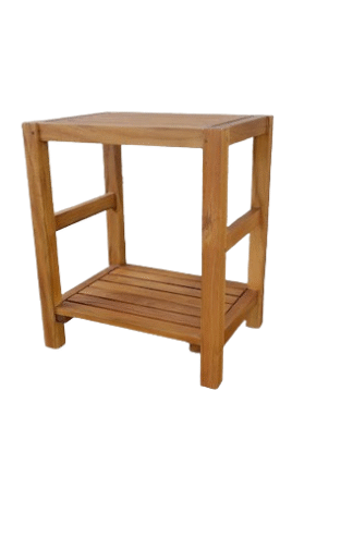 Teak shower stool stands bathroom cyprus