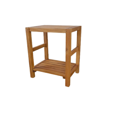 Teak shower stool stands bathroom CV Aqma Furniture