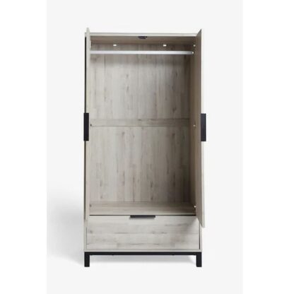 Bronx Oak Wardrobe Solid Wood CV Aqma Furniture