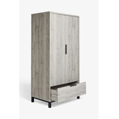 Bronx Oak Wardrobe Solid Wood CV Aqma Furniture