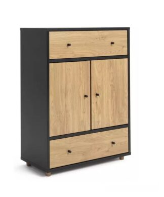 Modern Minimalist Credenza Solid Wood