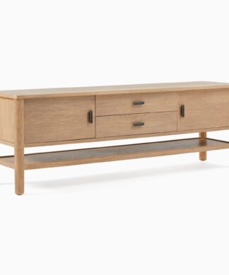 Manhattan Media Console 2-Drawer Solid Wood