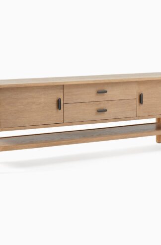 Manhattan Media Console 2-Drawer Solid Wood