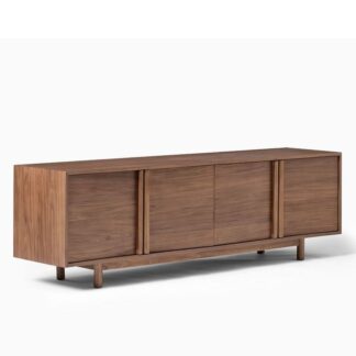 Cool Walnut Media Console Solid