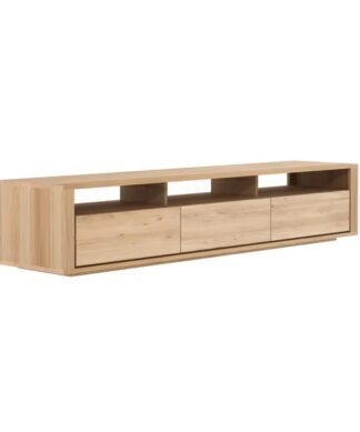 Modern Media Console Solid Wood