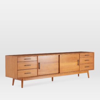 Mid Century Media Console Solid