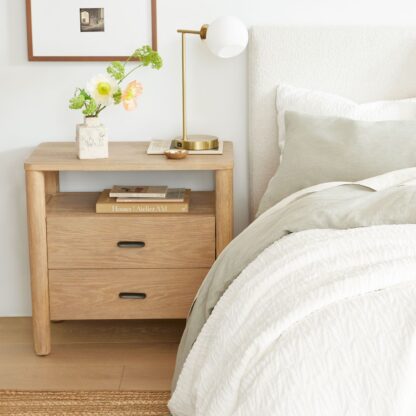 Nightstand – Hargrove Natural Solid Wood Nightstand CV Aqma Furniture