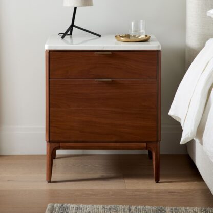 Nightstand – Top White Parker Nightstand CV Aqma Furniture