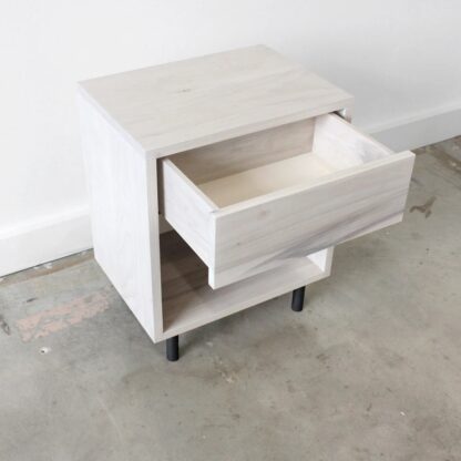Nightstand – Texas White Solid Wood Nightstand CV Aqma Furniture