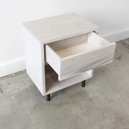 Nightstand – Texas White Solid Wood Nightstand CV Aqma Furniture