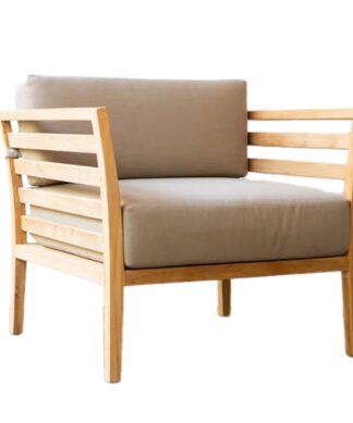 teak club chair outdoor slat wood outdoor lounge