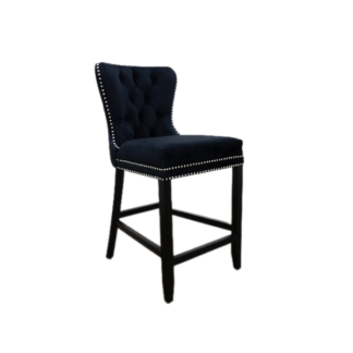 Black velvet counter stools