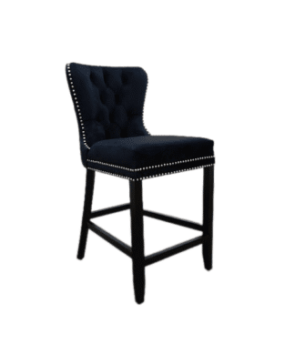Black velvet counter stools