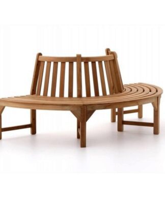 CURVED TEAK BENCH GARDEN