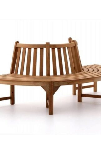 CURVED TEAK BENCH GARDEN