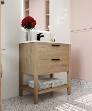 simple teak wood bath vanities small size 2 drawer handmade