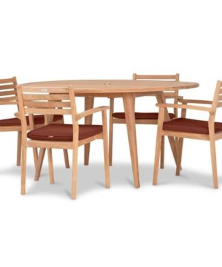 Garden dining set chair and Round Table Teak