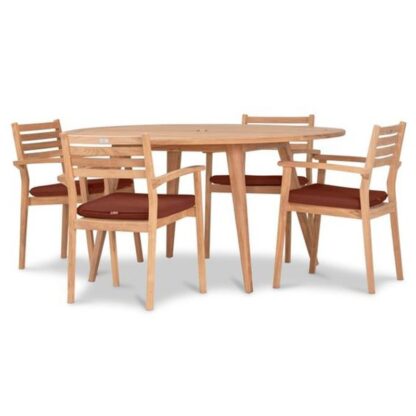 Garden dining set chair and Round Table Teak