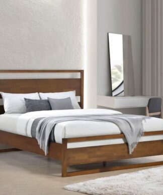 Teak wood bed king size dark brown bukit batok