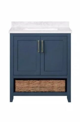 blue painted bath vanities wood small size Hotel Project