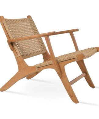 paris lounge teak chair rattan furniture