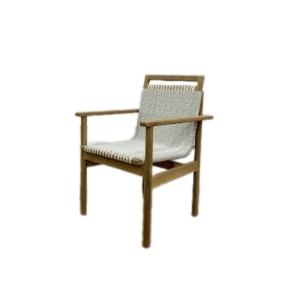 TEAK DINING CHAIR WHITE R