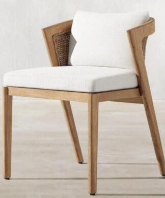 teak side chair rattan dining for resort outdoor