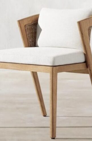 teak side chair rattan dining for resort outdoor
