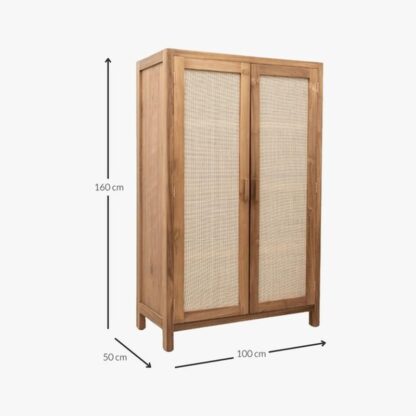 Cabinet wardrobe 2 doors teak wood hotel project