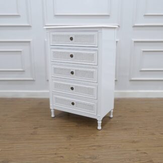 Tallboy buffet 5 drawers rattan