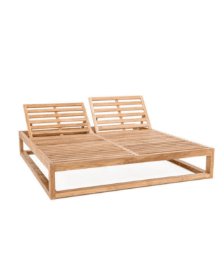 Double teak sunbed outdoor pattaya thailand project