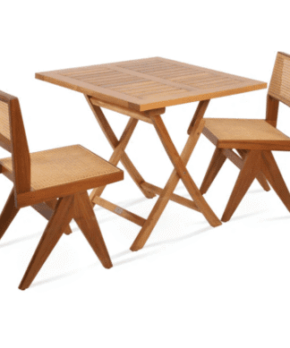 Garden outdoor dining set 1 table and 2 chair rattan