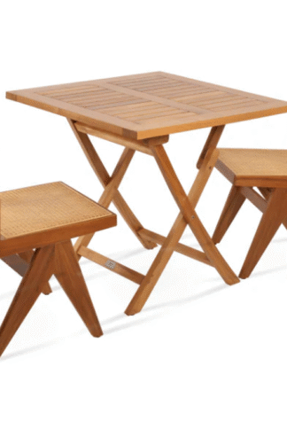 Garden outdoor dining set 1 table and 2 chair rattan