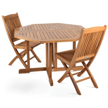 Garden teak furniture table folding and 2 chair folding CV Aqma Furniture