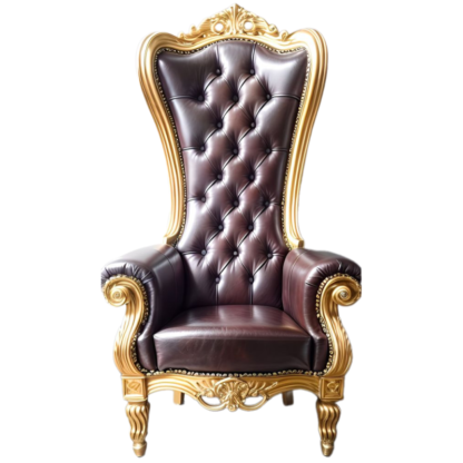 Maroon Red and gold Throne CV Aqma Furniture