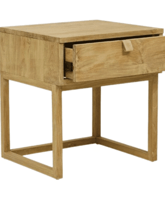Small teak wood bedside one drawers singapore