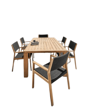 Teak dining chair outdoor 6 seat Garden