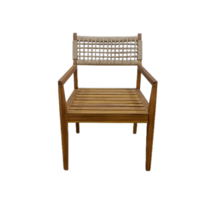 Teak dining chair with rattan CV Aqma Furniture