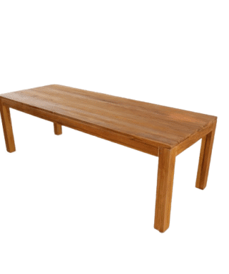 Teak dining table Singapore natural color 240 cm