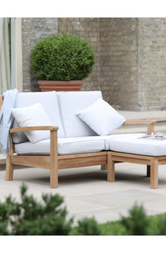 Teak garden Double loveseat sofa footrest outdoor singapore