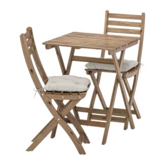 balcony teak patio chair set