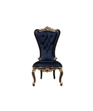 classic dining chair dark blue fabric singapore