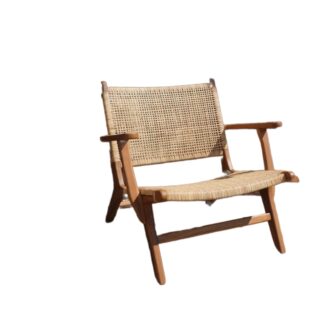 teak lounge chair rattan 