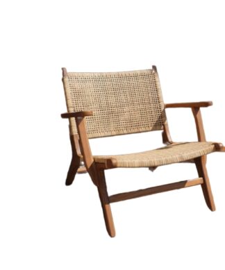 teak lounge chair rattan armrest singapore