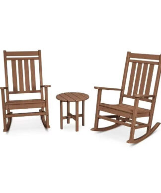 patio rocking chair teak wood set