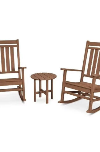 patio rocking chair teak wood set