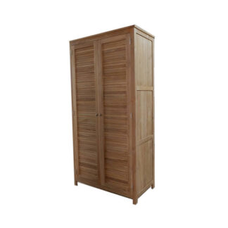 wardrobe teak wood 2 door natural