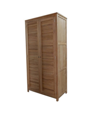 wardrobe teak wood 2 door natural supersanded singapore